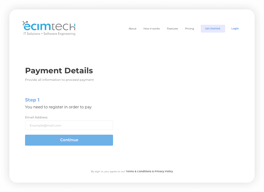 EcimTech Payment Details